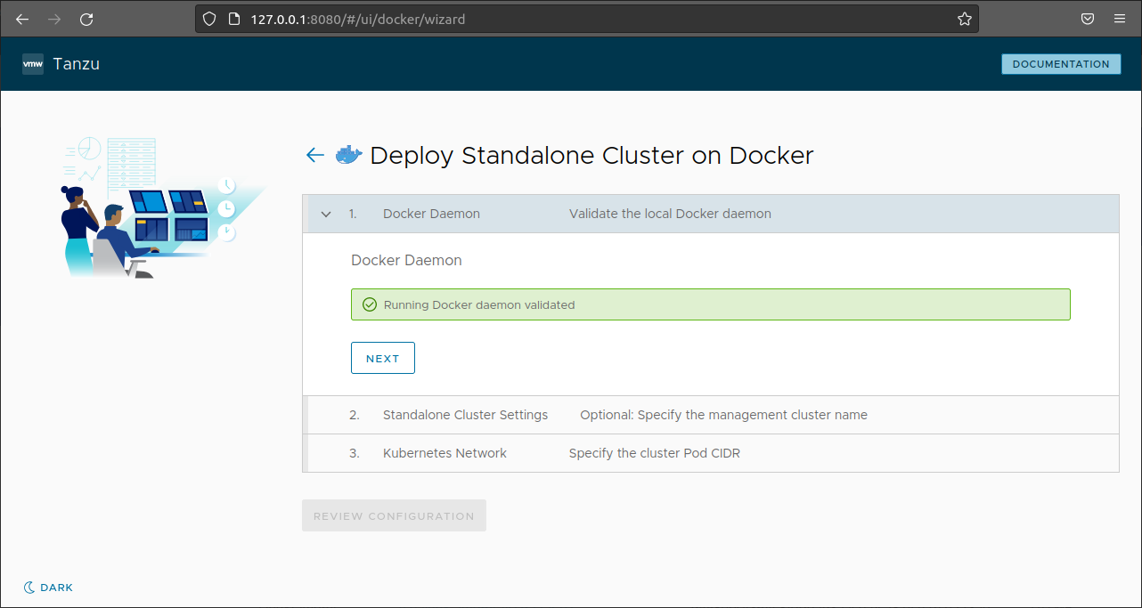 Beginning the deployment of the standalone cluster in Docker