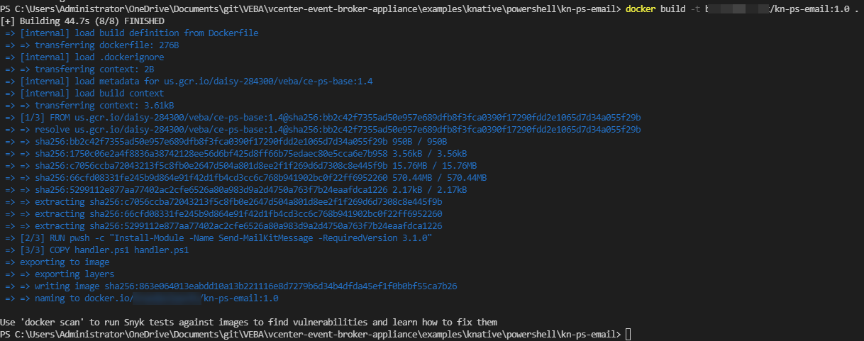 Building a test Docker container to develop VEBA functions locally