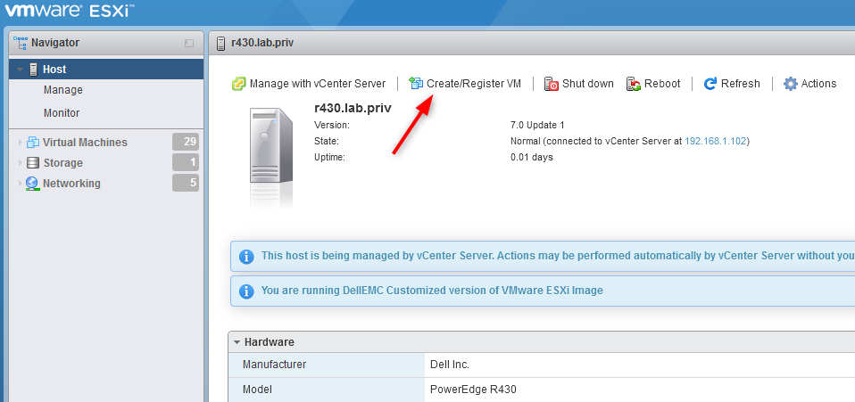 Create Register VM