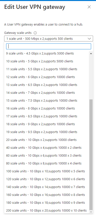 Edit VPN Gateway