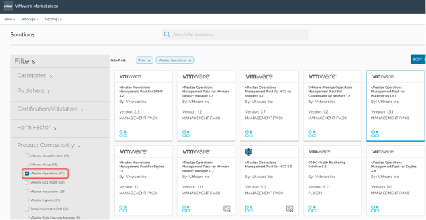 Management packs in vROPs