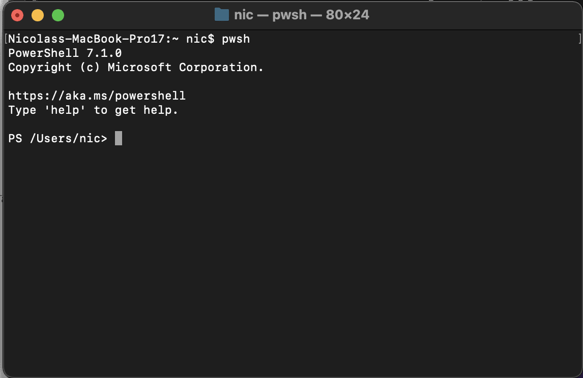 PowerShell on MacOS