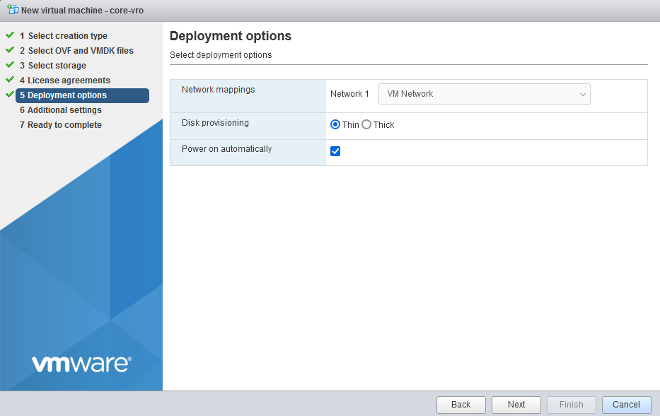Select a portgroup on your management network