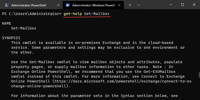 Using the Get-Mailbox cmdlet to get mailbox information in Exchange Online