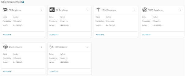 VMware management packs